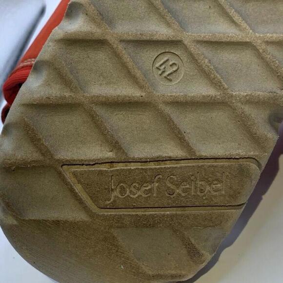 Josef Seibel Lucia 15 Womens Nubuck Leather Strappy Sandals In Red Size 11 - Picture 7 of 10